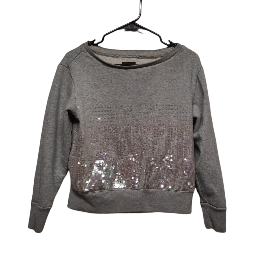 True Religion (Medium) Sequin Boyfriend Grey Sweater